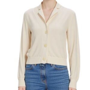 Frank & Oak NWOT Off White Button Up Merino Wool Cardigan Size XS